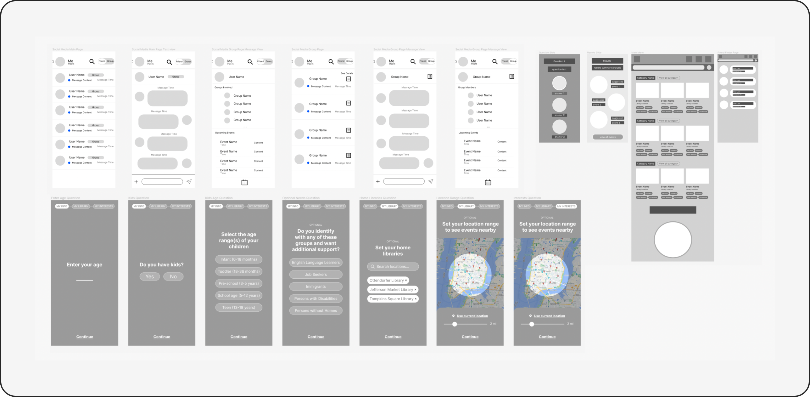 Low-Fidelity Wireframes